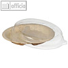 Teller, 500 ml, ungeteilt, Deckel, (?)23 x (H)5.3 cm, Palmblatt/rPET, 50 St?ck
