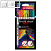 Pinselstift Pen 68 brush ARTY mit flexibler Pinselspitze, 10er Set, 568/10-21-20