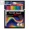 Pinselstift Pen 68 brush ARTY mit flexibler Pinselspitze, 18er Set, 568/18-21-20