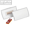 Namensschild Click Fold, 75 x 40 mm, verdrehsicher, Magnet, transparent, 10 St.