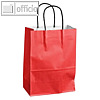 Papiertragetasche mit Kordel, 15.7 Liter, max. 10 kg, 100 g/qm, rot, 200 St?ck