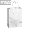 Papiertragetasche mit Kordel, 15.7 Liter, max. 10 kg, 100 g/qm, wei?, 200 St.