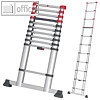 Teleskopleiter T80 FlexLine, 11 Sprossen, Arbeitsh?he 397 cm, max. 150kg, Alu
