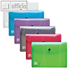 Dokumententasche Hawai, DIN A4 quer, Druckknopf, PP, sortiert, 20St., 400031405