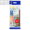 Dreikant-Buntstift Noris jumbo, Mine 4 mm, sortiert, 10er Set + Bonuspack
