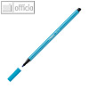 STABILO pen 68, Fasermaler, Tinte auf Wasserbasis, neonblau, 68/031