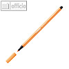 STABILO pen 68, Fasermaler, Tinte auf Wasserbasis, neonorange, 68/054