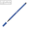 STABILO pen 68, Fasermaler, Tinte auf Wasserbasis, ultramarinblau, 68/32