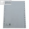 Kunststoff-Register, Zahlen, DIN A4, 15-teilig, Recycling-PP, grau, 1715E
