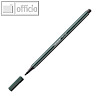 STABILO pen 68, Fasermaler, Tinte auf Wasserbasis, gr?nerde, 68/63
