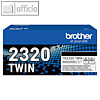 Lasertoner TN 2320 TWIN, ca. 2x 2.600 Seiten, schwarz, 2 St?ck, TN2320TWIN