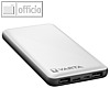 Mobiler Zusatzakku Power Bank Energy, 10.000 mAh, 2x USB, 233 g, weiß