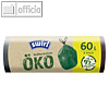 ?ko-M?lleimerbeutel mit Zugband, 60 Liter, Recycling-Folie, gr?n, 8 Beutel