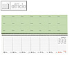 Tischquerkalender Perfo XL Recycling, 36.2 x 10.6 cm, 1 Woche/2 Seiten, wei?/gr?