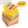 Haftnotizen Super Sticky Z-Notes, 76 x 76 mm, Carnival Collection, 6x 90 Blatt