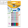 Kids Whiteboard-Marker Velleda Mini, Rundspitze 1.2 mm, sortiert, 6er Set