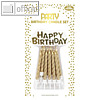 Clairefontaine Geburtstagskerzen-Set "Happy Birthday", (H)75 mm, gold, 26577-GC