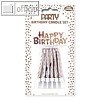 Geburtstagskerzen-Set "Happy Birthday", (H)75 mm, rosegold, 26820-RGC