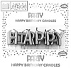 Buchstabenkerzen-Set Happy Birthday zum Einstecken in Kuchen, (H)67mm, silber