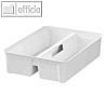 Einsatz f?r Aufbewahrungsbox CLASSIC, 2 F?cher, 29 x 38 x 10 cm, PP, transparent