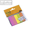 Post-it Page Markers, 15 x 50 mm, Neonfarben, 5 x 100 Blatt, 670-5