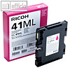 Ricoh Tintenpatrone GC41ML, ca. 600 Seiten, magenta, 405767