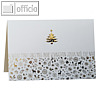 Weihnachtskarte "Goldrausch" mit Umschlag, foliert, 168 x 116 mm, Karton