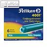 Pelikan Tintenpatronen 4001 TP/6, türkis, 6er Pack, 301705