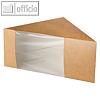 Sandwichboxen "pure", 12.3 x 12.3 x 8.2 cm, mit Sichtfenster, Pappe, 50 Stück