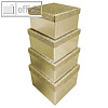 Geschenkboxen-Set "Glitter", 18 x 18 x 10.8 cm, Pappe, 4-teilig, gold