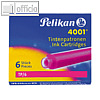 Pelikan Tintenpatronen 4001 TP/6, pink, 6er Pack, 321075