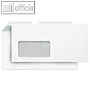 Briefh?llen mit Wirrwarr-Druck, DIN lang, haftkl., Fenster, 80g/m?, wei?, 500St.