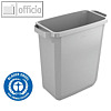 Abfallbehälter, 60 Liter, rechteckig, (H)600 mm, Recycling-Kunststoff, grau