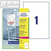 Antimikrobielle Etiketten, permanent, 210 x 297 mm, wei?, 10 St?ck, L8001-10