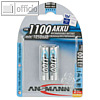 ANSMANN NiMH Akku Premium, Micro AAA, 1.100 mAh, 1.2 V, 2er Pack, 5035222