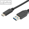 USB 3.1 Anschlusskabel mit USB-C - USB-A Stecker, Länge: 1 Meter