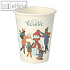 Trinkbecher "Hello Winter", Pappe/PLA, 200 ml, ? 8 cm, wei?, 1.000 St?ck, 87872