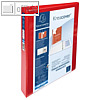 Exacompta Pr?sentationsringbuch KreaCover - A4+, 4-Ringe ? 25 mm, rot, 51846RE