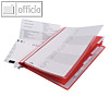 Personalhefter mit H?ngeschiene, DIN A4, 5-fach, Kunststoff, rot, 5 St?ck