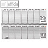 Schreibtischquerkalender, 1 Woche/1 Seite, 30 x 10 cm, Druck: schwarz/rot