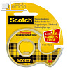 Scotch Klebeband doppelseitig, 12 mm x 7.9 m, inkl. Handabroller, 136-DQ-FBNL
