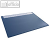 Schreibunterlage 650 x 500 mm, Jahreskalender, transp. Abdeckung, PP, dunkelblau