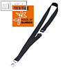 Durable Textilband 20 ECO mit Karabiner, Bambus, schwarz, 10 St?ck, 824001