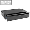 Schreibtisch Unterbau-Schublade, B 513 x T 310-480 x H 108 mm, Stahl, schwarz