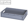 AUER Eurobox, 23 Liter, 60 x 40 x 12 cm, stapelbar, PP, grau, 3 St?ck