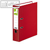 officio Kunststoff-Ordner DIN A4, Rücken 80 mm, Wechselfenster, rot