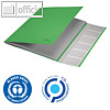 Ordnungsmappe Recycle, 6 F?cher mit Taben, (H)320 mm, Recycling-Karton, gr?n