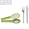 Emsa Besteck-Set CLIP & GO, 3-teilig, Etui, Edelstahl, gr?n, 3110600461