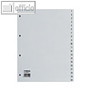 Hetzel Zahlenregister "1-20", DIN A4, PP, grau, 20-tlg., 25271481