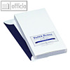 Briefumschläge DIN lang mit Seidenfutter blau, nassklebend, weiß, 20 Stück